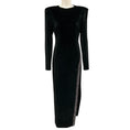 Load image into Gallery viewer, Nonchalant Label Black Rhinestone Embellished Velvet Maxi Dress
