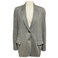 Load image into Gallery viewer, Brunello Cucinelli Heather Grey Two Button Cashmere Blazer Jacket
