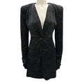 Load image into Gallery viewer, Marcell Von Berlin Black Shimmer Velvet Cocktail Dress
