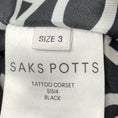 Load image into Gallery viewer, Saks Potts Black Lamb Leather Tattoo Corset Top

