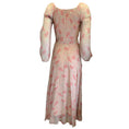 Load image into Gallery viewer, Co. Ivory / Pink / Green Multi Floral Paisley Printed Long Sleeved Silk Midi Dress
