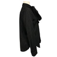 Load image into Gallery viewer, Alex Perry Black Wool Pinstripe Tie Shirt
