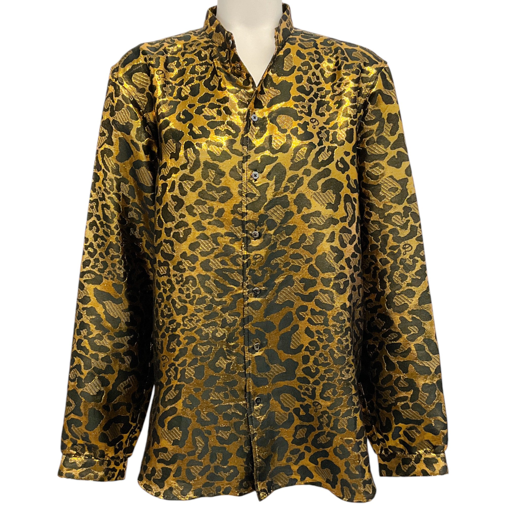 Dundas Gold Black Animal Print Blouse
