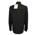 Load image into Gallery viewer, Alex Perry Black Wool Pinstripe Tie Shirt
