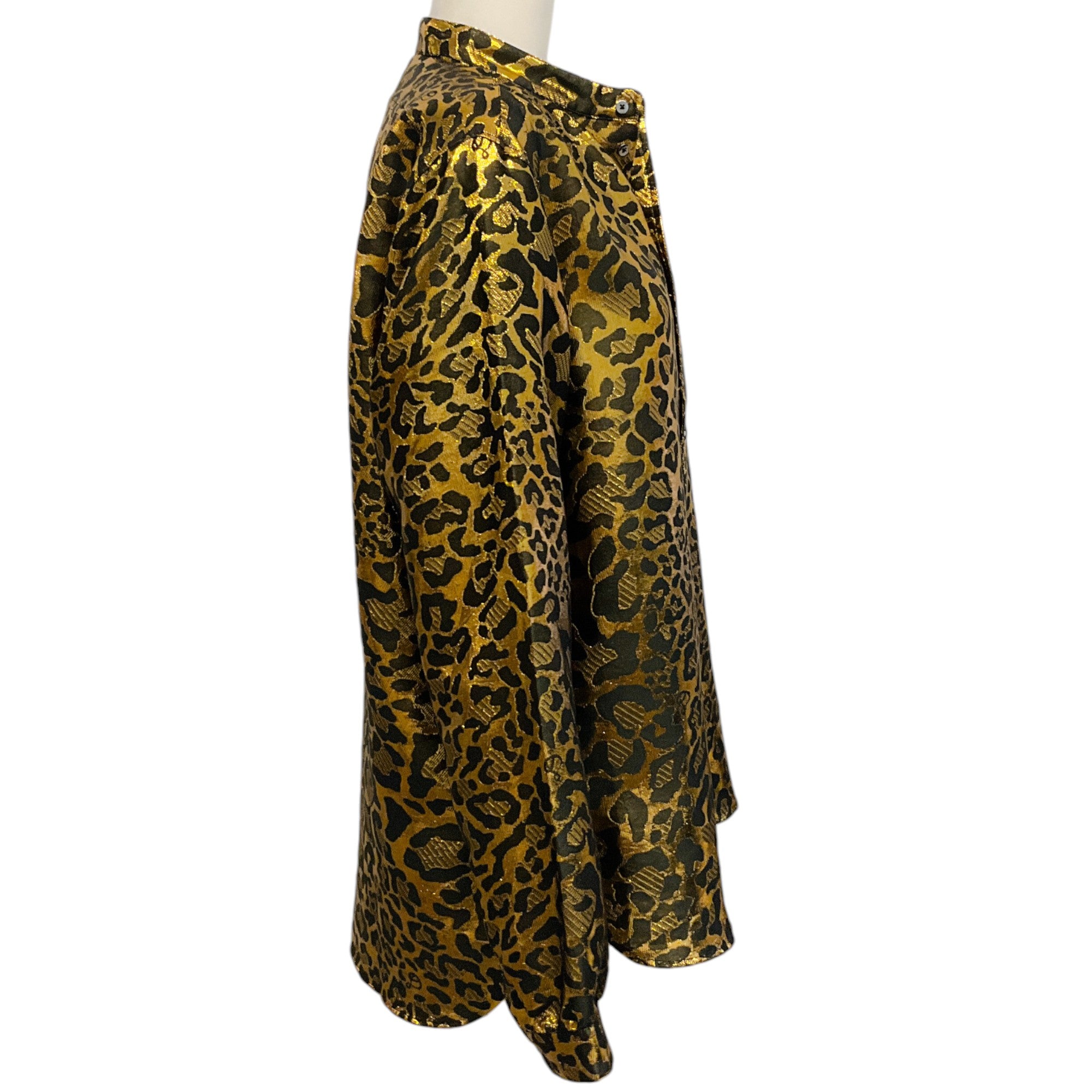 Dundas Gold Black Animal Print Blouse