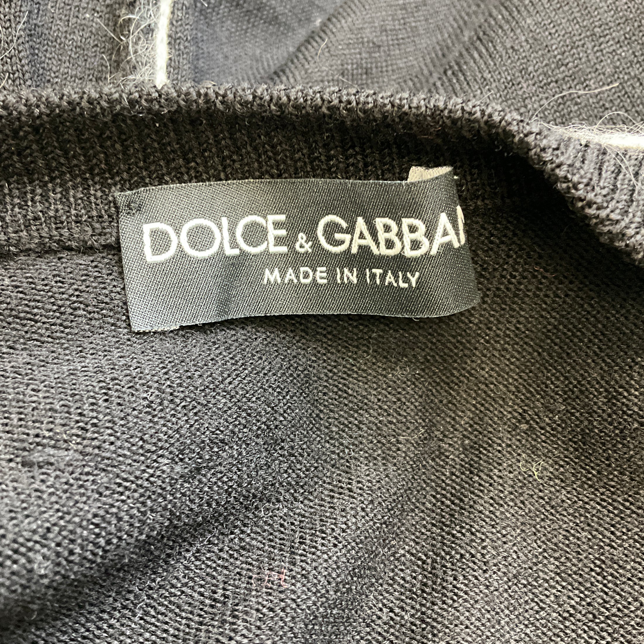 Dolce & Gabbana Black Pearl Embellished Knit Cardigan Sweater