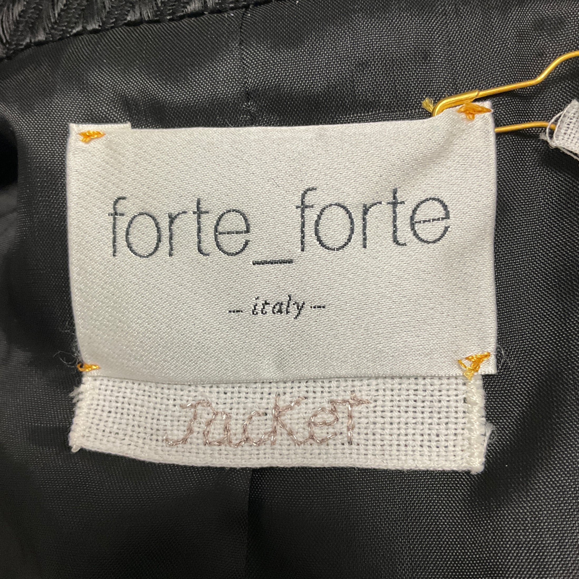 forte_forte Black Jacquard Stripe Jacket