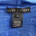 Load image into Gallery viewer, Ralph Lauren Black Label Blue Cable Knit Open Front Sweater
