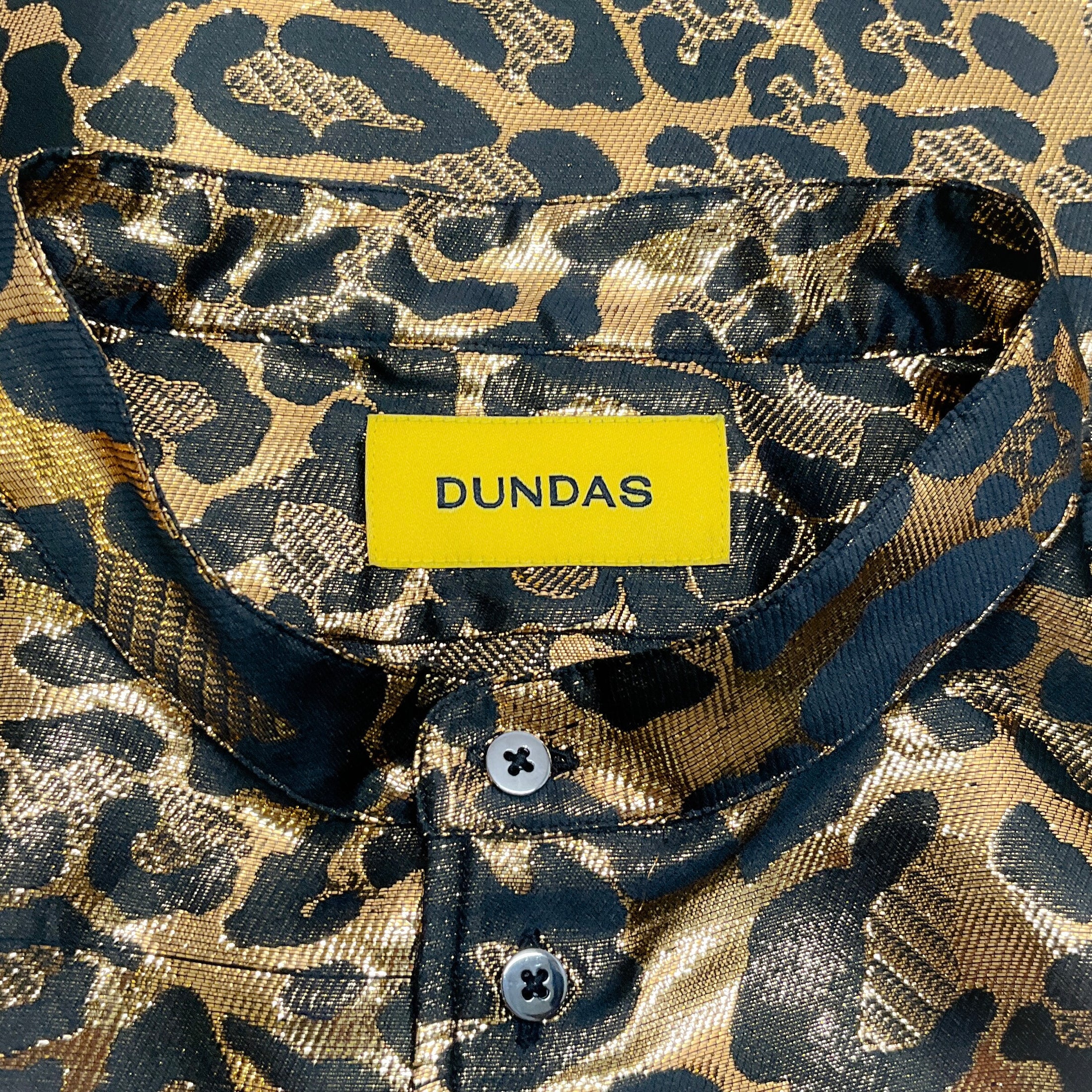 Dundas Gold Black Animal Print Blouse