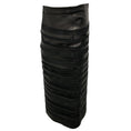 Load image into Gallery viewer, Oscar de la Renta Black Banded Leather and Suede Leather Skirt
