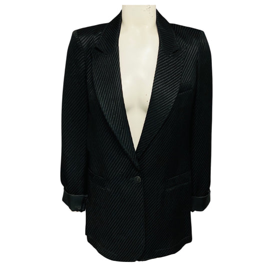 forte_forte Black Jacquard Stripe Jacket