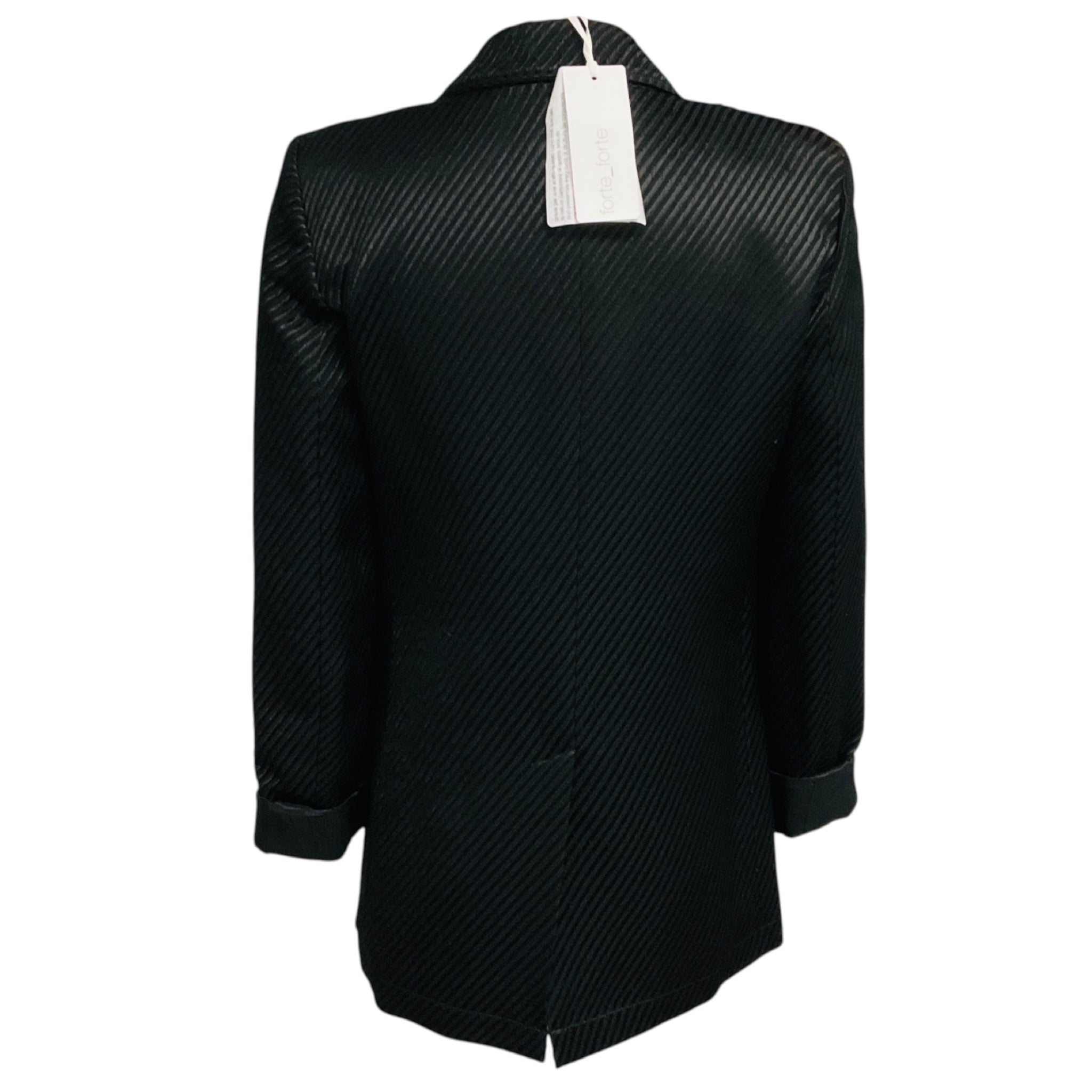 forte_forte Black Jacquard Stripe Jacket