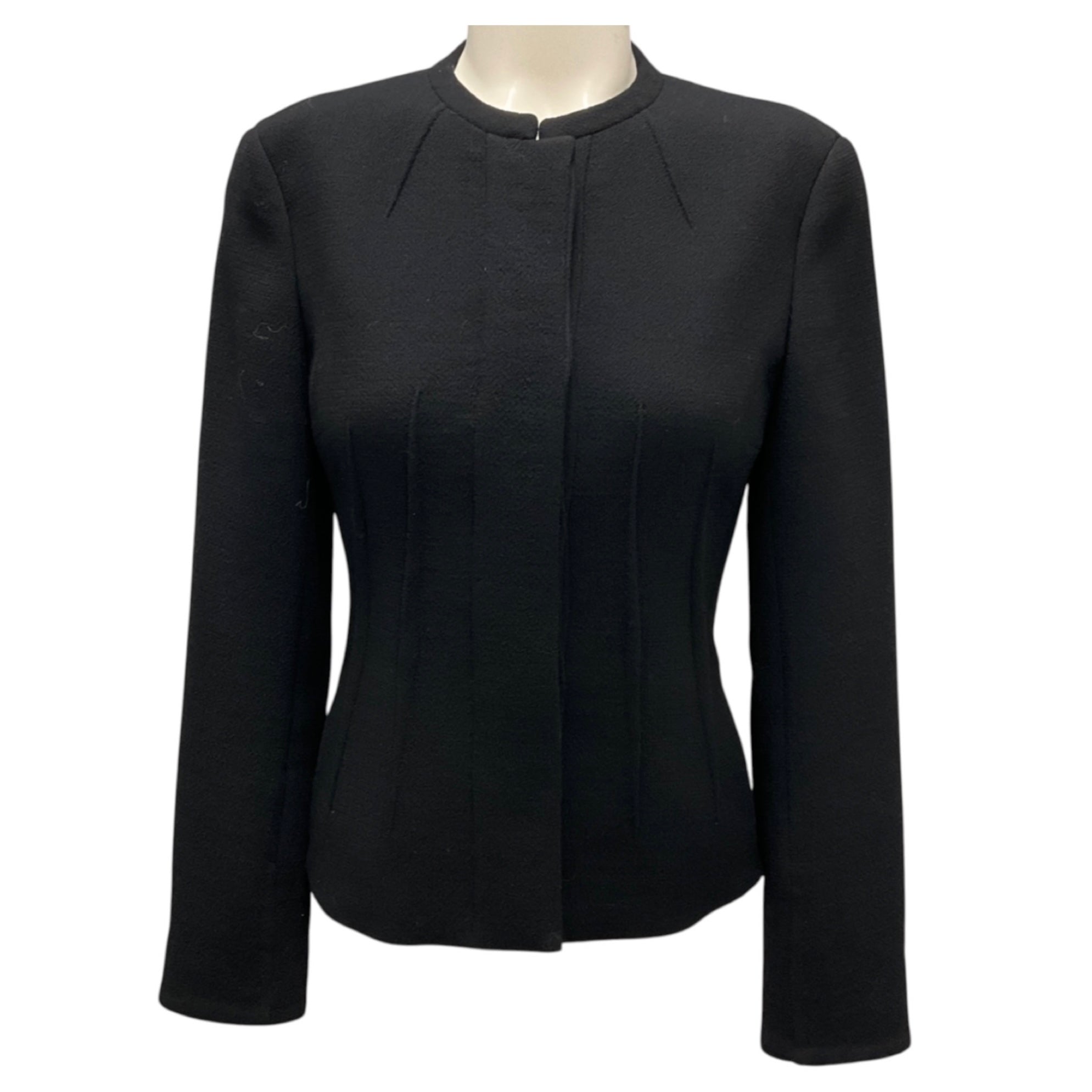 Akris Black Wool Crepe Jacket