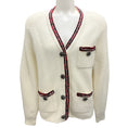 Load image into Gallery viewer, Self-Portrait Ivory 2021 Metallic Knit Cardigan
