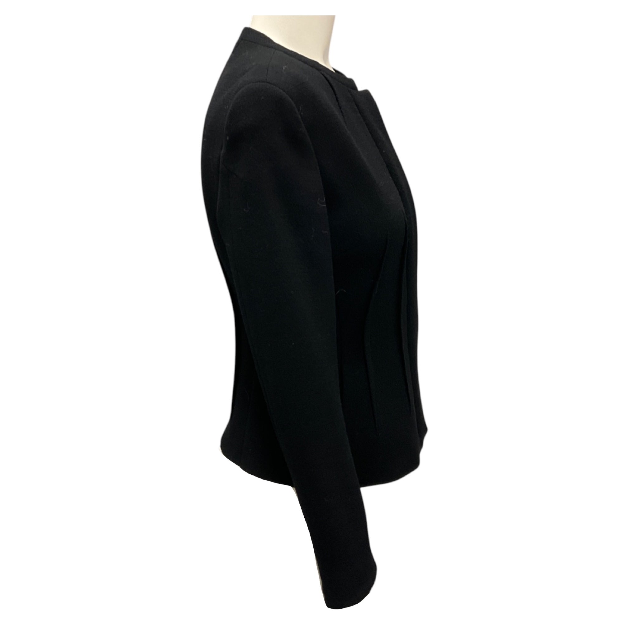 Akris Black Wool Crepe Jacket