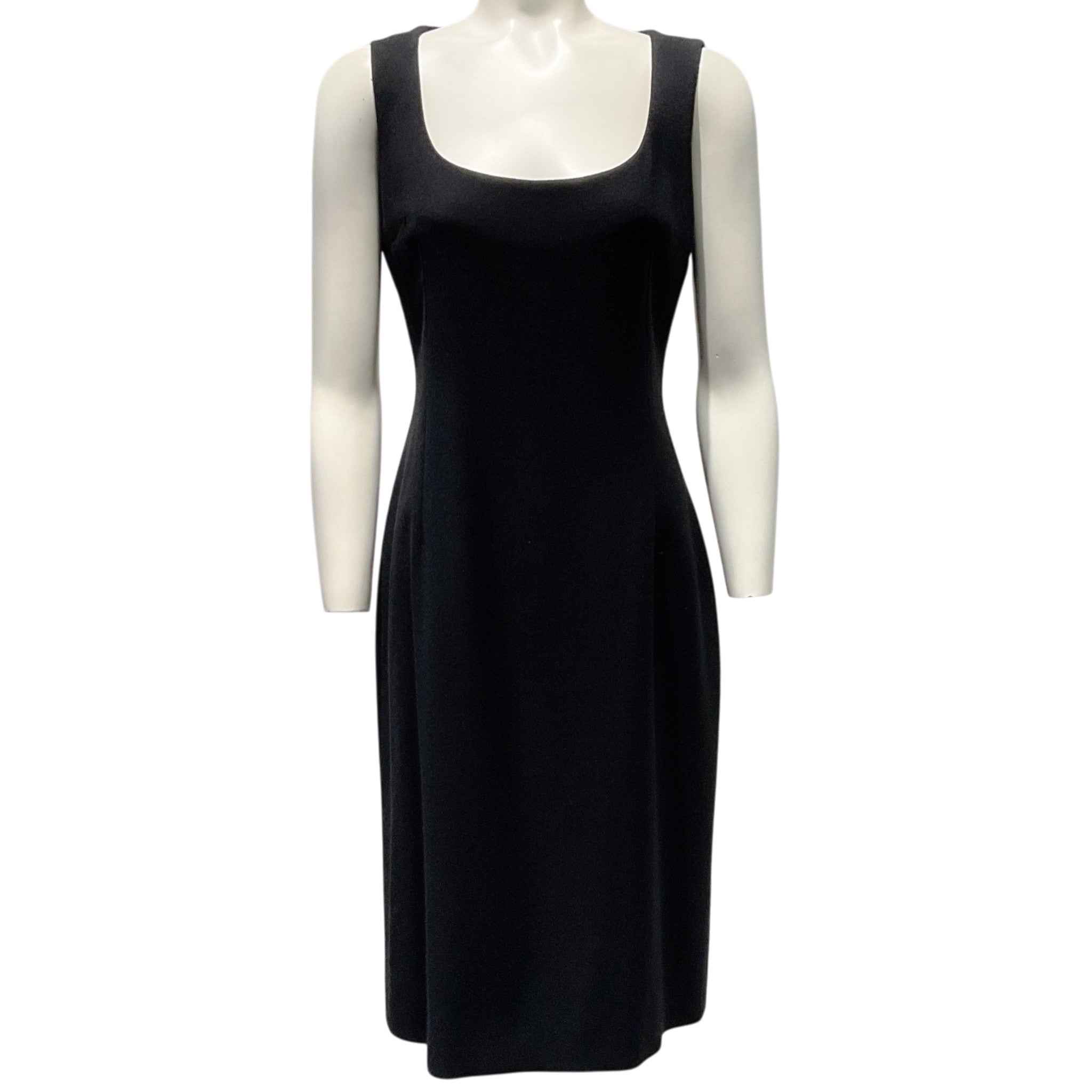 Dolce & Gabbana Black Wool Crepe Sleeveless Dress
