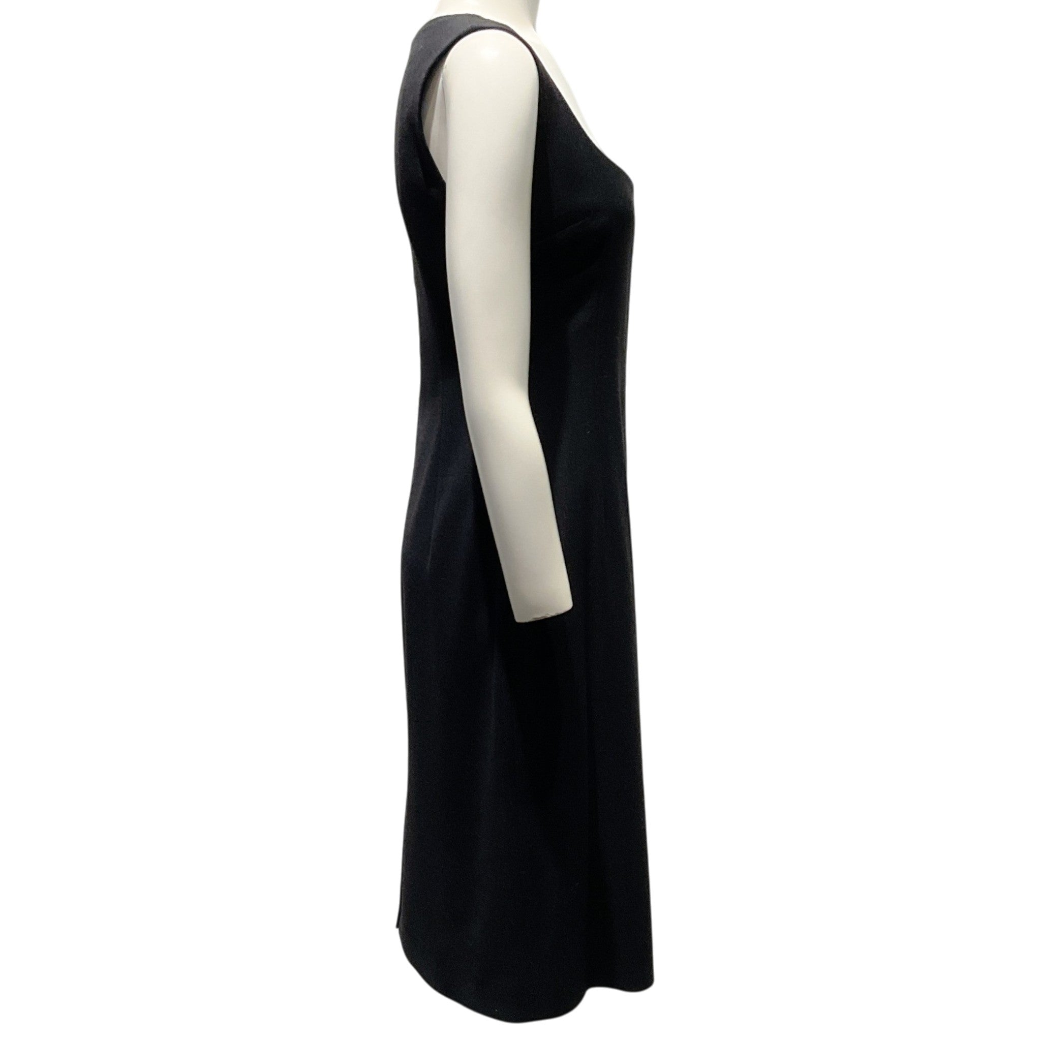 Dolce & Gabbana Black Wool Crepe Sleeveless Dress