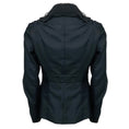 Load image into Gallery viewer, Nina Ricci Navy Blue Lace Trimmed One Button Blazer Jacket
