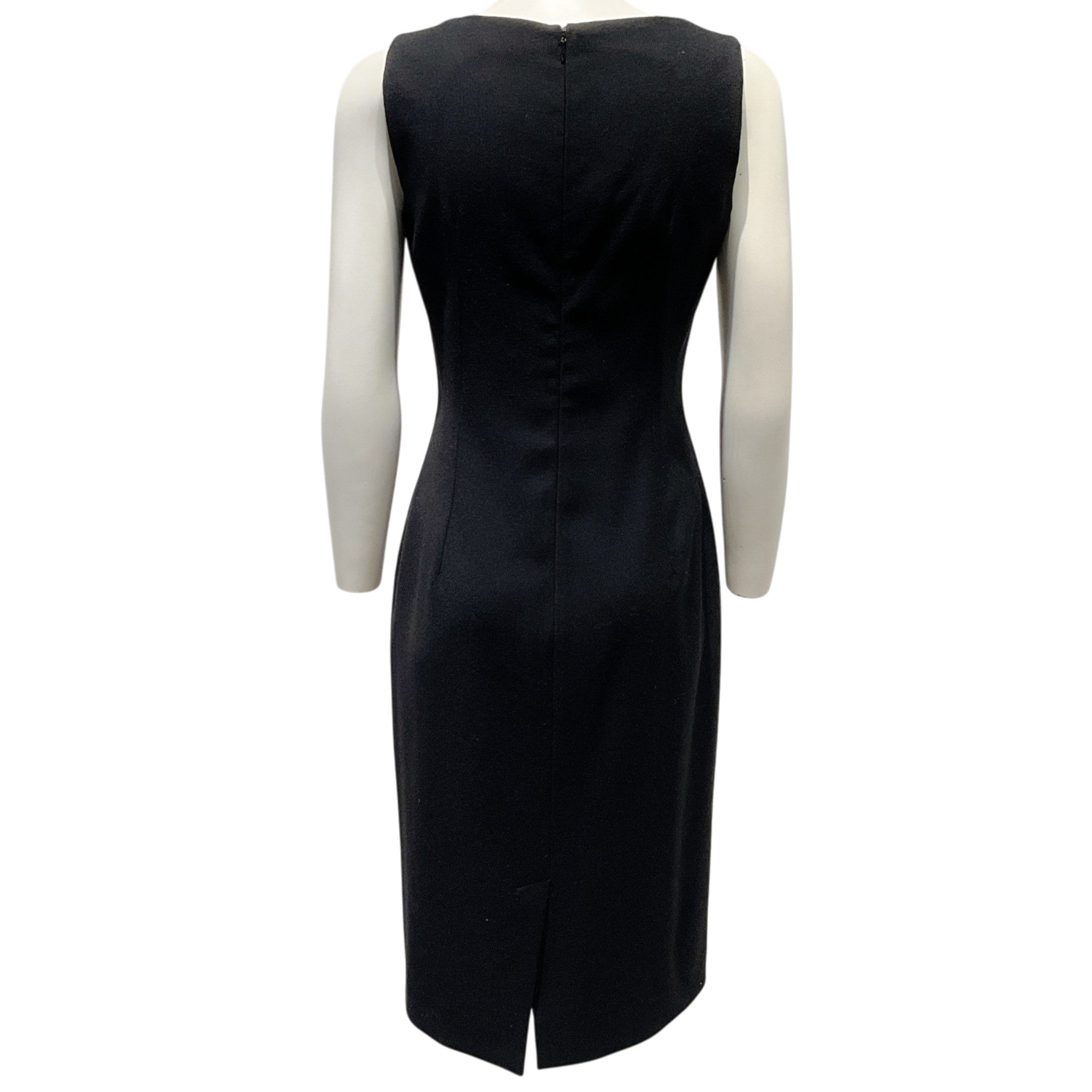 Dolce & Gabbana Black Wool Crepe Sleeveless Dress