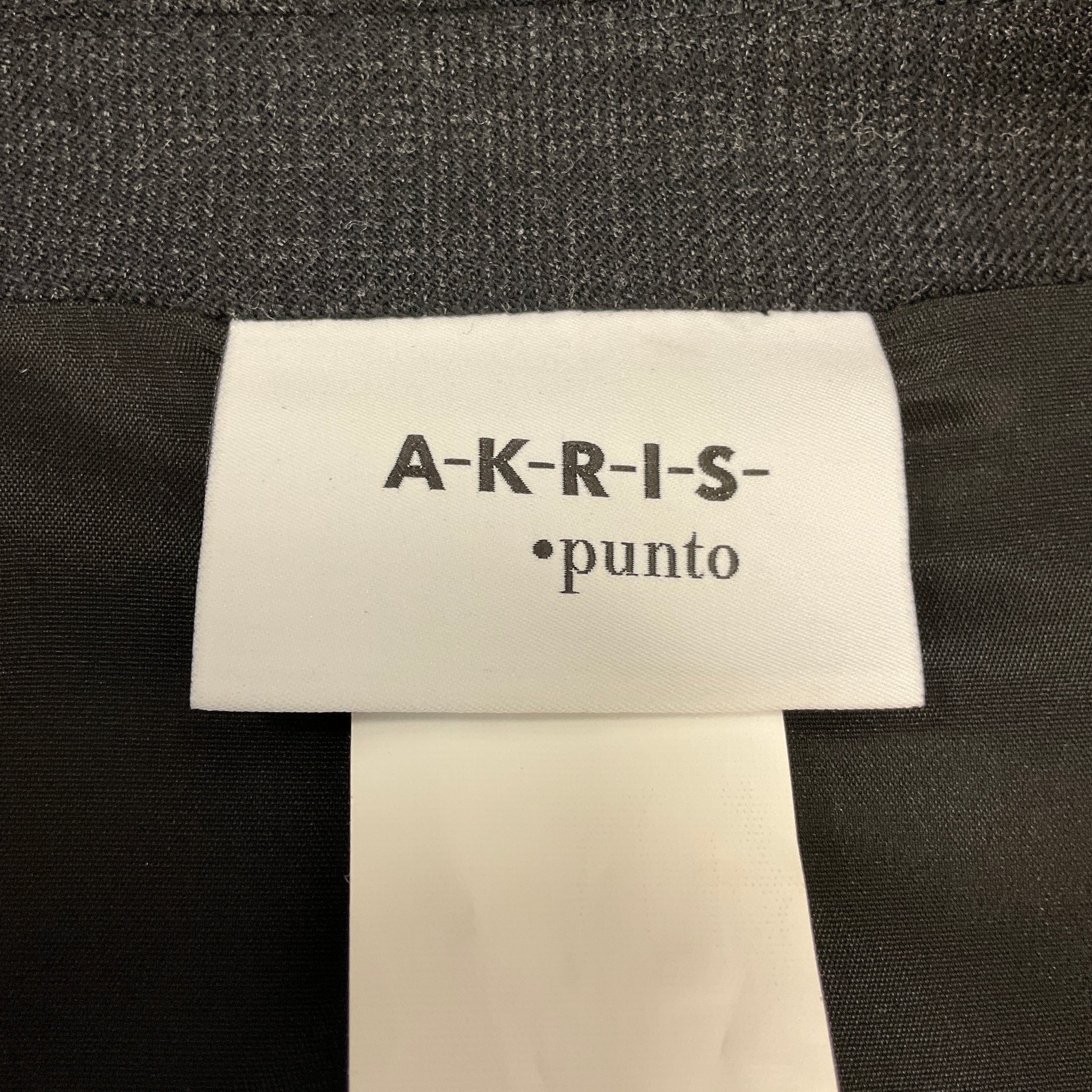 Akris Punto Charcoal Grey Wool Plaid Jacket