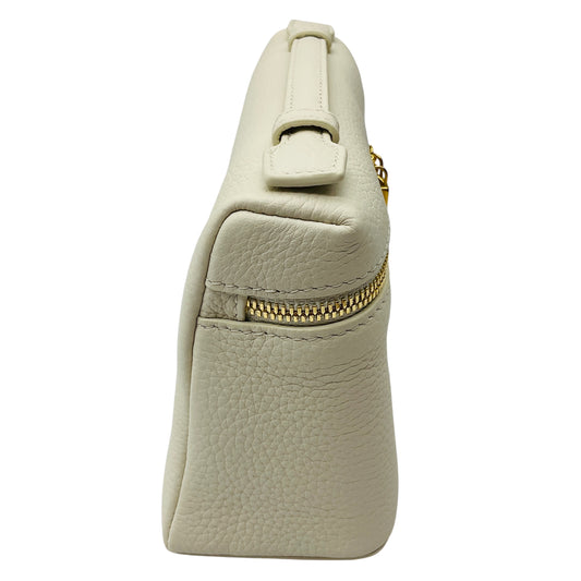 Loro Piana Ivory Grained Calfskin Leather Extra Pocket Handbag
