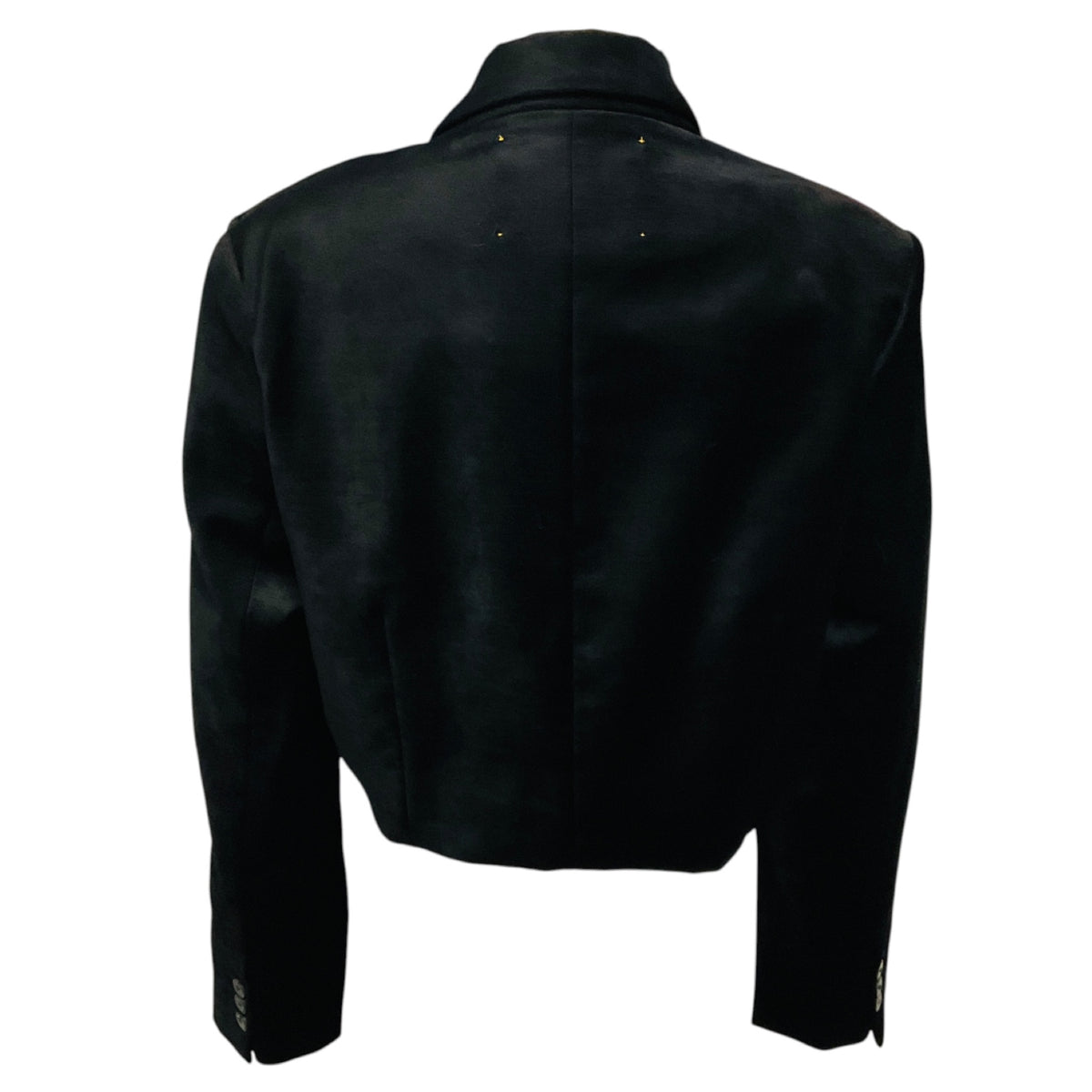 forte_forte Black Noir Cropped Velvet Jacket