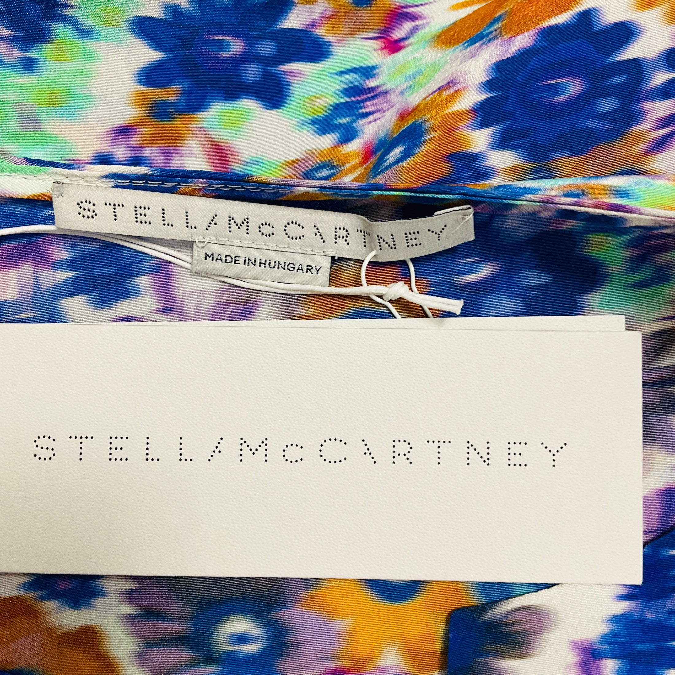 Stella McCartney Blue Multi Printed Silk Dress