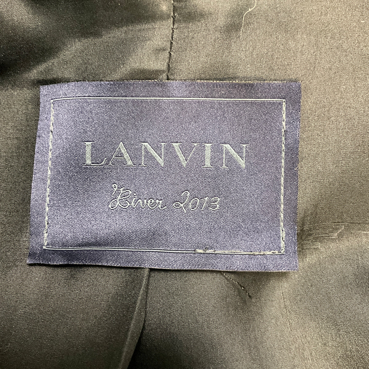 Lanvin Brown / Black / Charcoal Grey Wool Coat