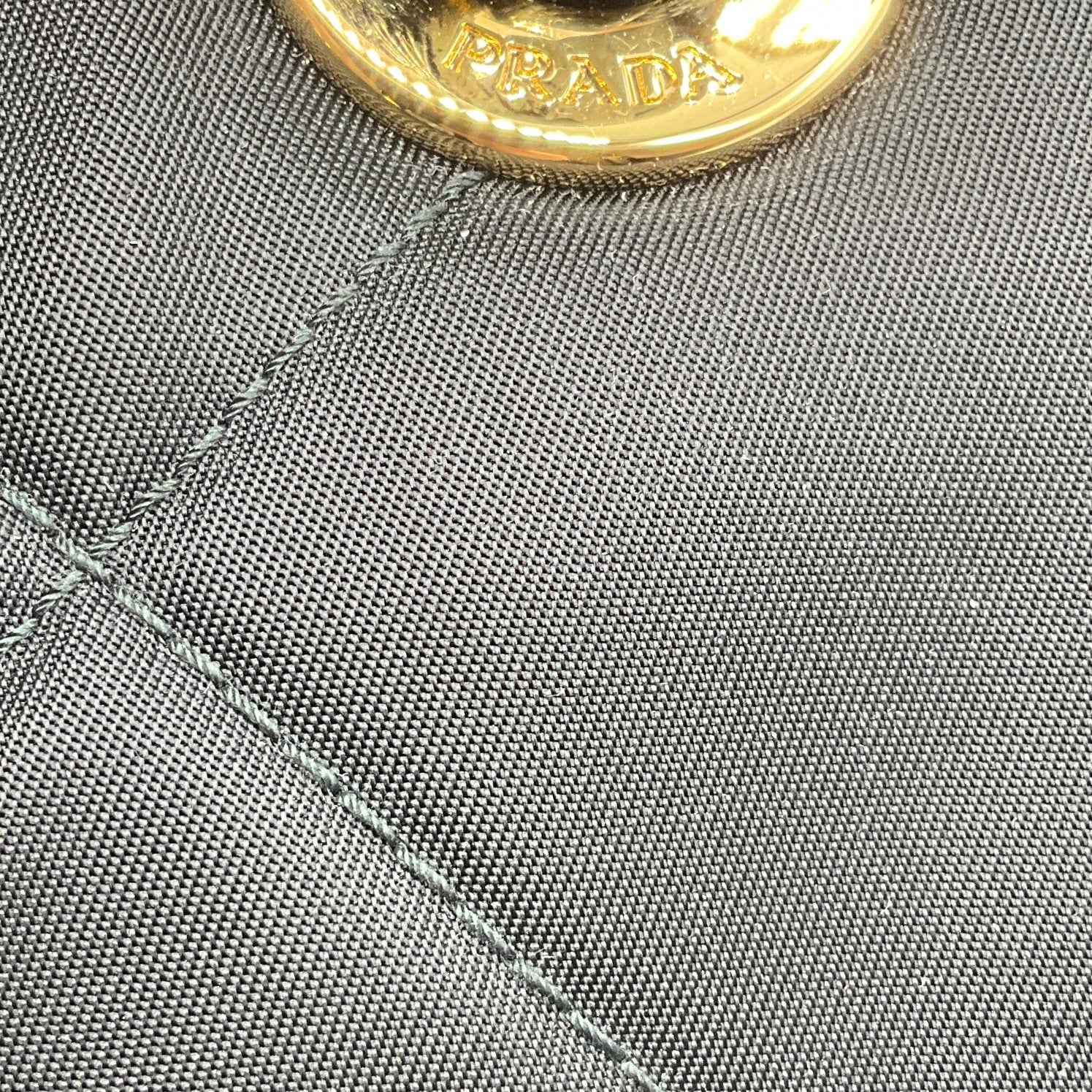 Prada Black Re-Nylon Impuntu Quilted Re-Edition 1995 Chaine Small Tote Bag