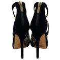 Load image into Gallery viewer, Jimmy Choo Black Suede Vantage Sandals with Lace Insets
