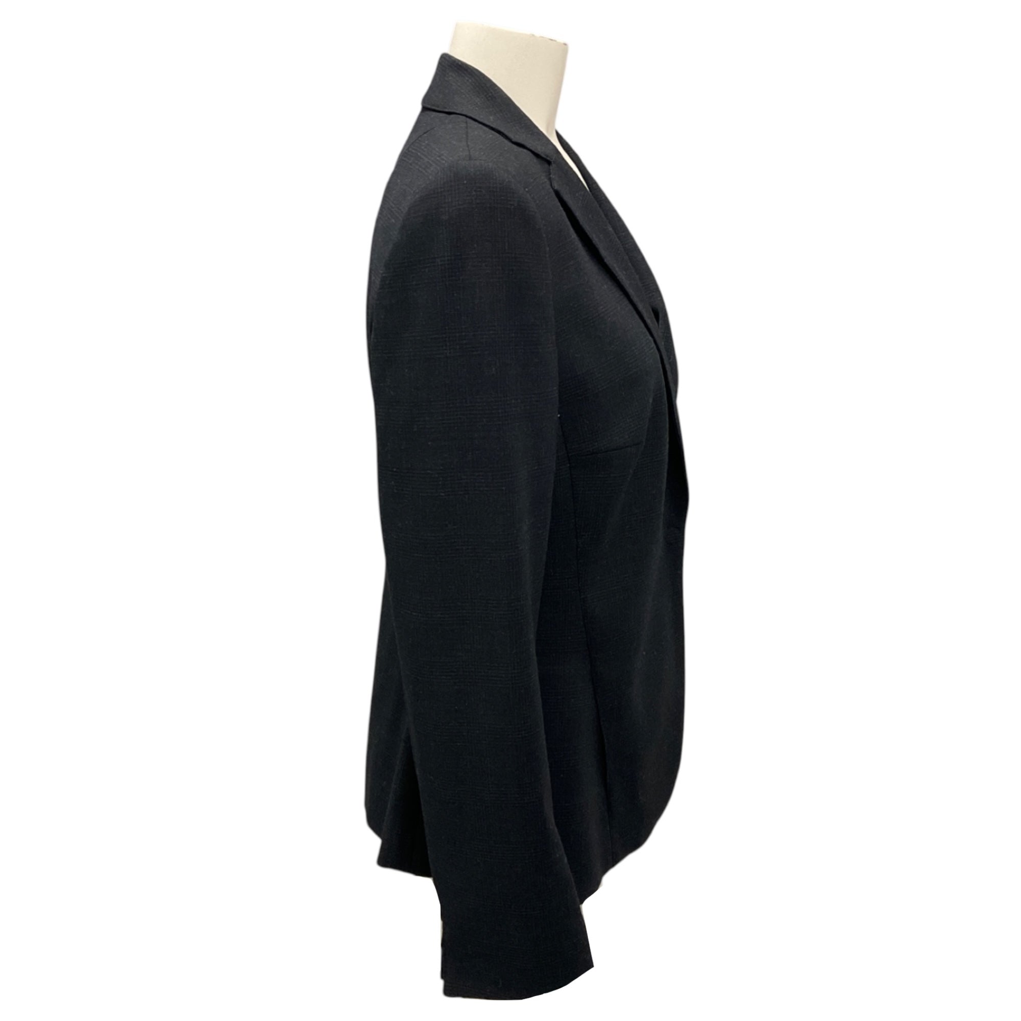 Akris Punto Charcoal Grey Wool Plaid Jacket