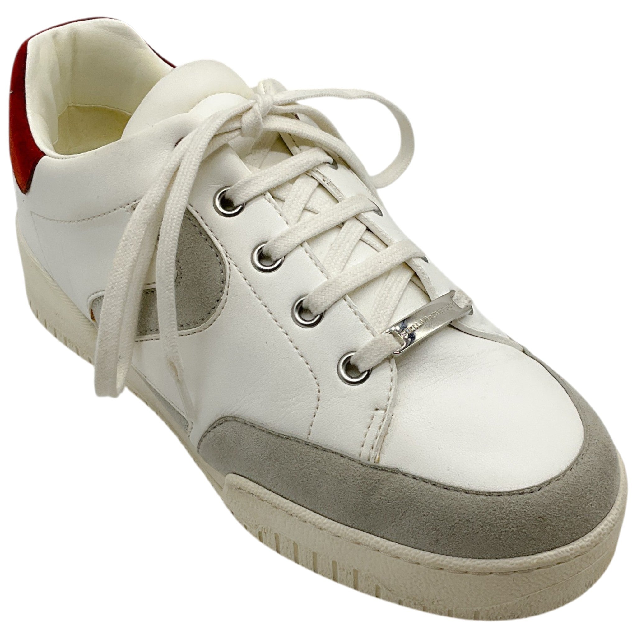 Stella McCartney White Vegan Leather Low Top Sneakers
