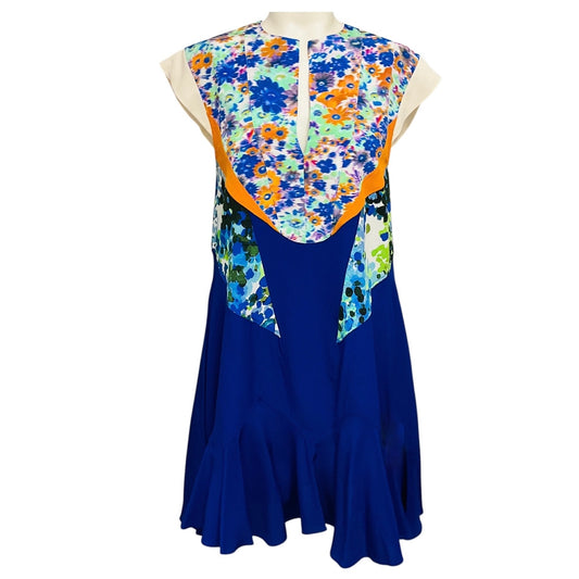 Stella McCartney Blue Multi Printed Silk Dress