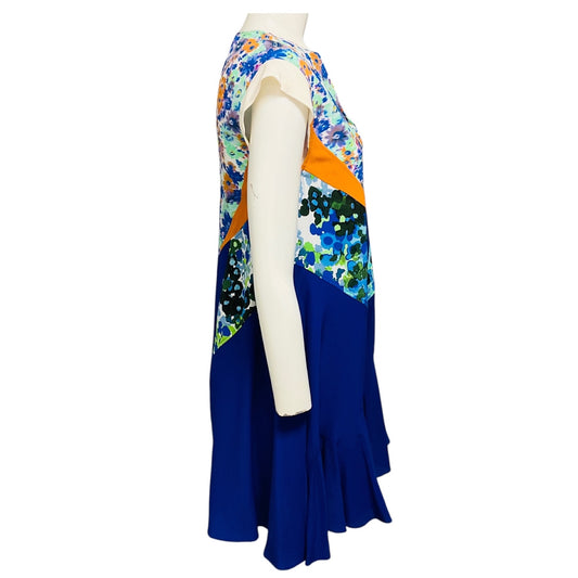 Stella McCartney Blue Multi Printed Silk Dress