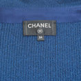 Load image into Gallery viewer, Chanel Cobalt Blue Ribbed Cardigan Sweater
