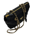 Load image into Gallery viewer, Prada Black Re-Nylon Impuntu Quilted Re-Edition 1995 Chaine Small Tote Bag
