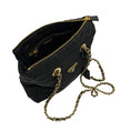 Load image into Gallery viewer, Prada Black Re-Nylon Impuntu Quilted Re-Edition 1995 Chaine Small Tote Bag
