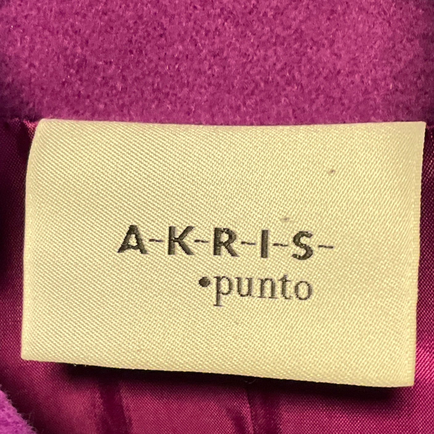 Akris Punto Magenta Button Front Wool and Angora Jacket