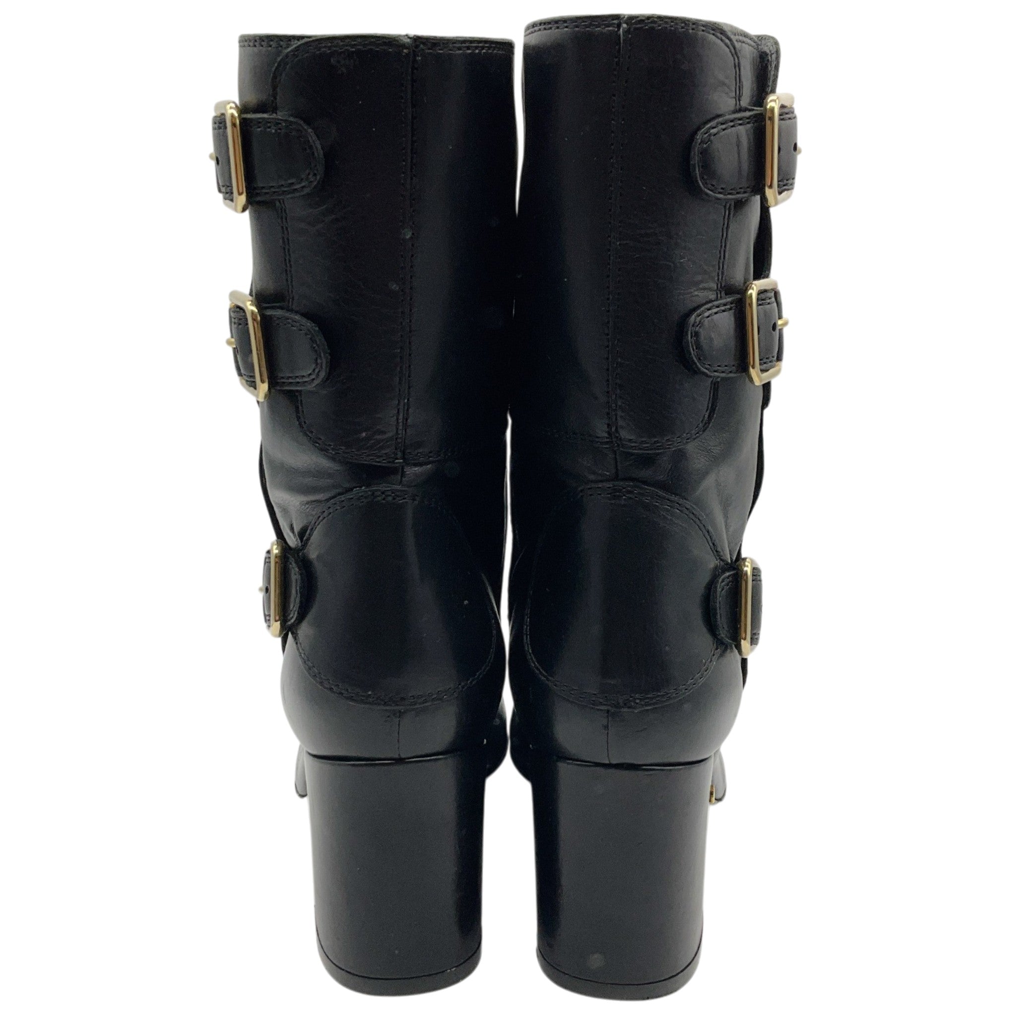 Laurence Dacade Black Quilted Leather Moto Boots
