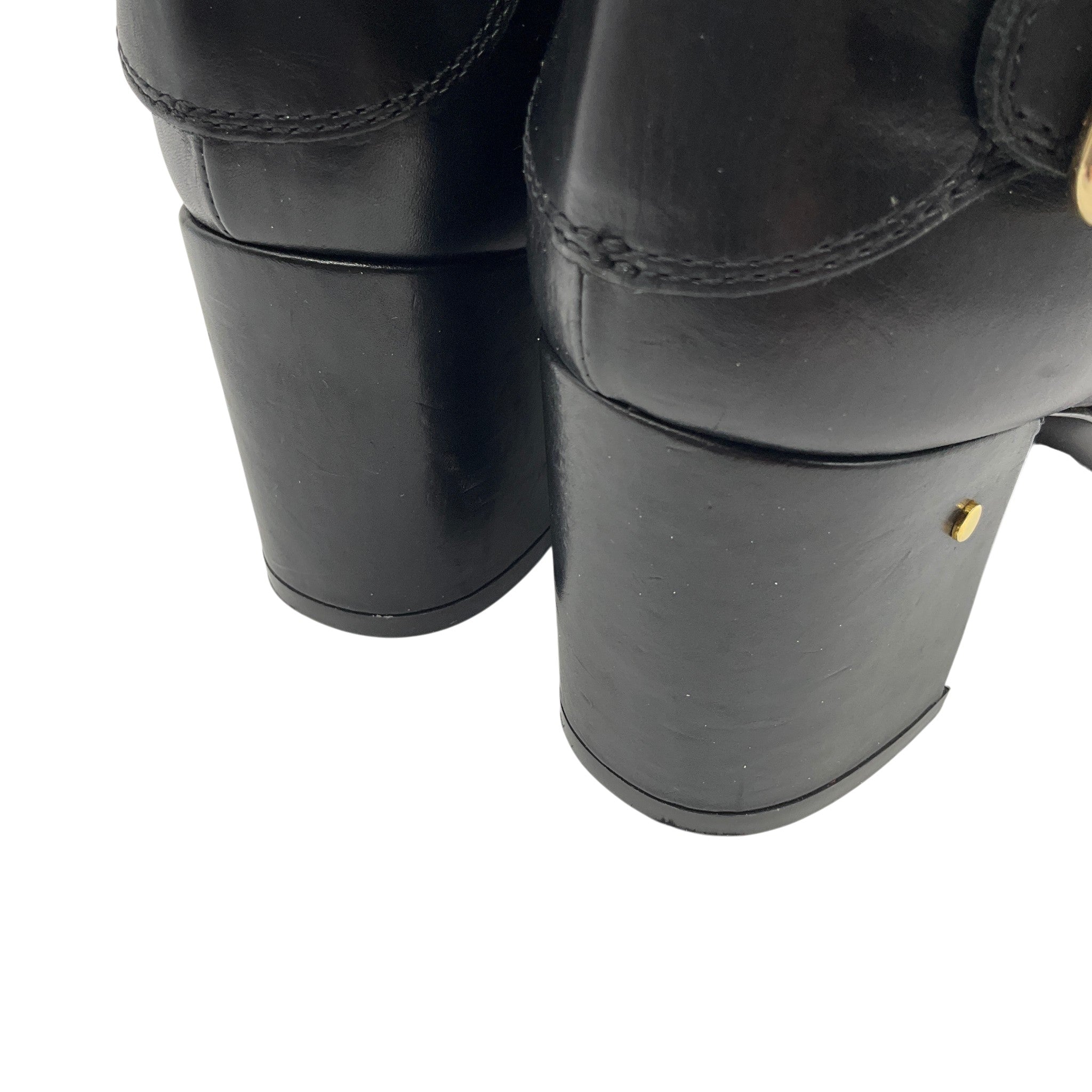 Laurence Dacade Black Quilted Leather Moto Boots