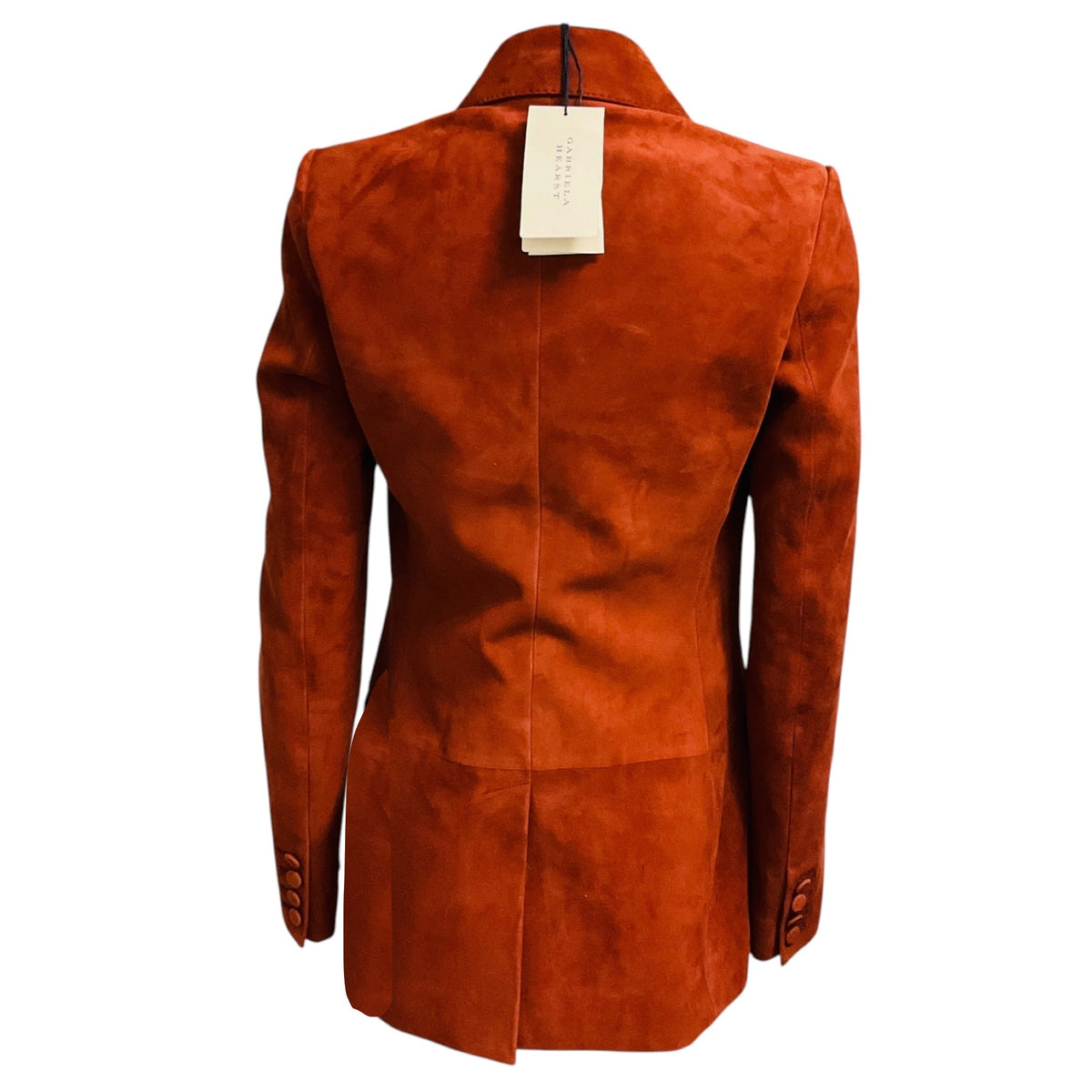 Gabriela Hearst Cognac Brown Leiva Suede Blazer