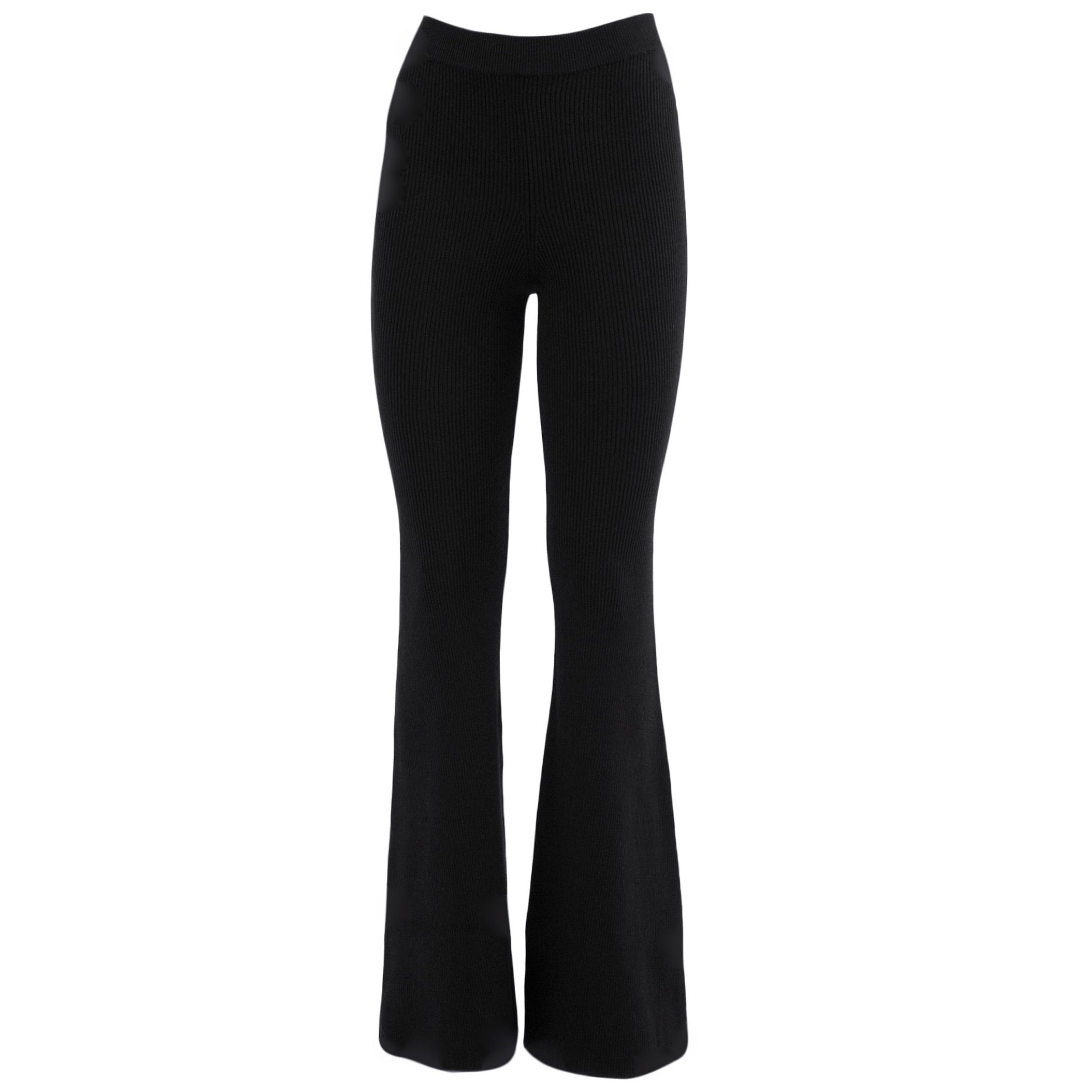 Stella McCartney Black 2023 Technical Compact Rib Knit Pants