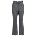 Load image into Gallery viewer, Fendi Grey Tailored Cropped Flared Wool Trousers
