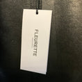 Load image into Gallery viewer, Fleurette Metallic Black Mid Length Leather Coat with Belt
