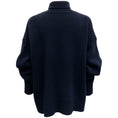 Load image into Gallery viewer, The Row Navy Blue Oversized Cashmere Turtleneck Sweater
