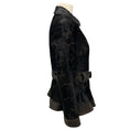 Load image into Gallery viewer, Giorgio Armani Black / Brown Lambskin Leather Trimmed Calf Hair Jacket
