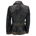 Load image into Gallery viewer, Giorgio Armani Black / Brown Lambskin Leather Trimmed Calf Hair Jacket
