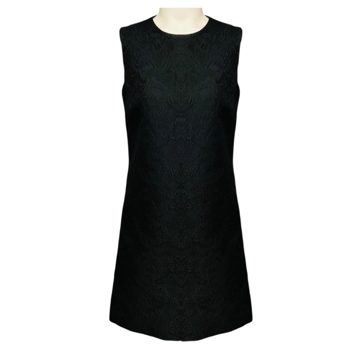 Dolce & Gabbana Black Sleeveless Brocade Cocktail Dress