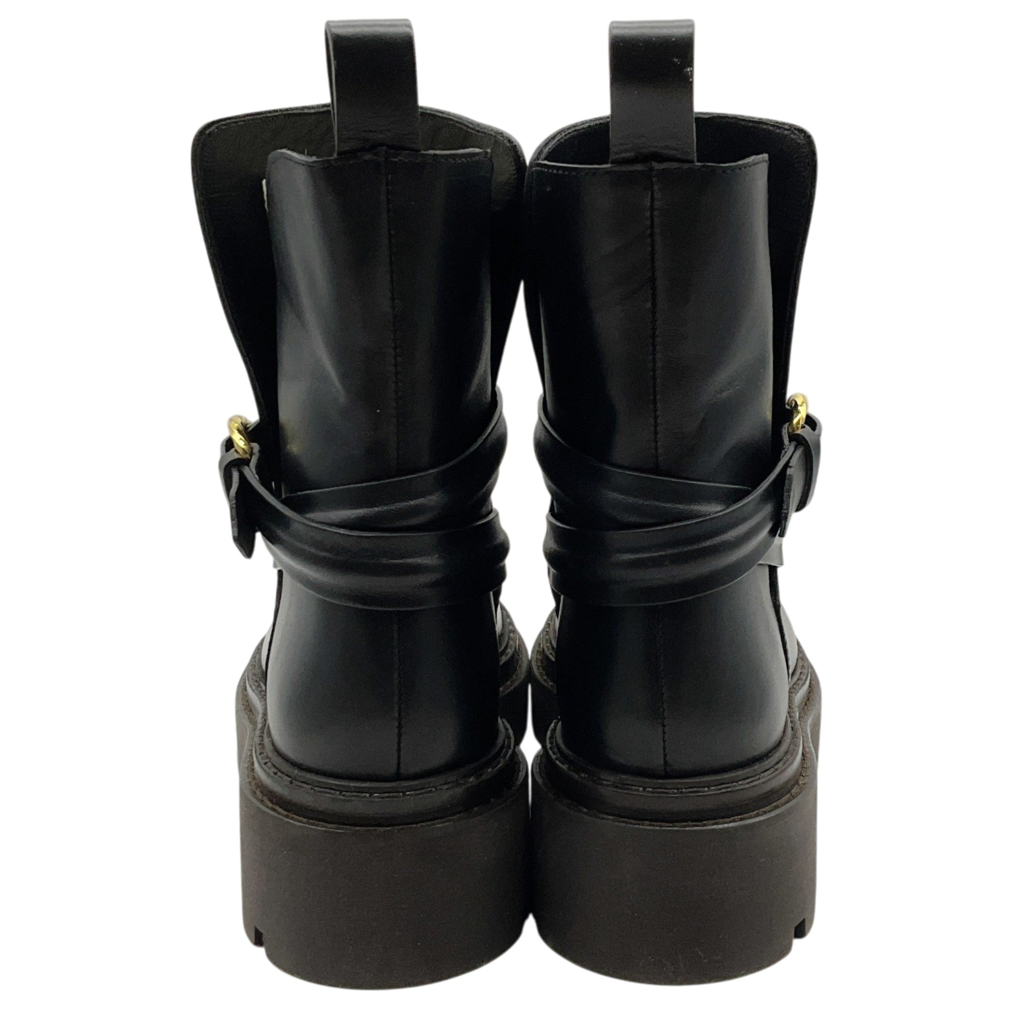 Ulla Johnson Black Leather Lennon Lugsole Boots