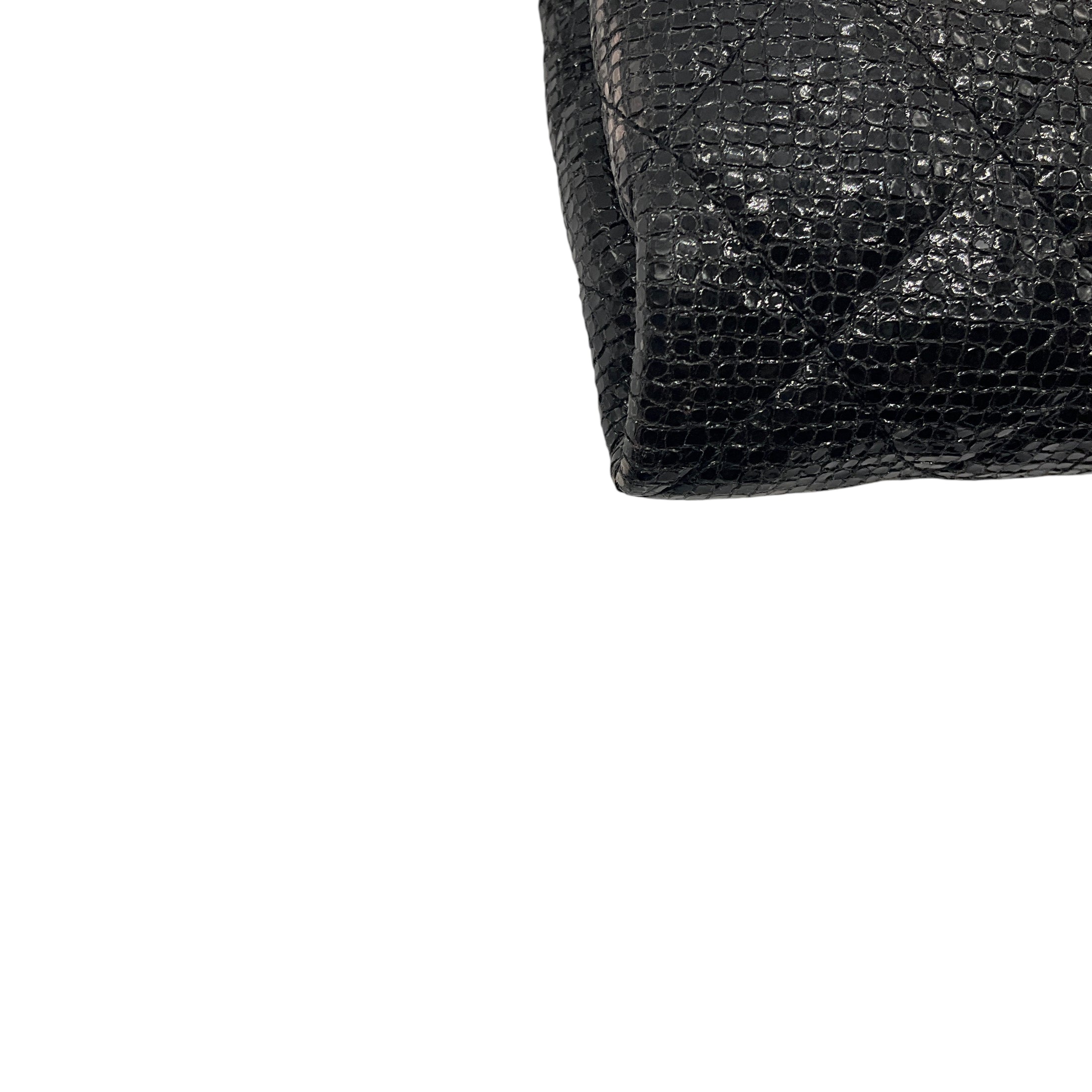 Chanel Black Calfskin Leather Limited Edition Christmas 2014 Evening Bag